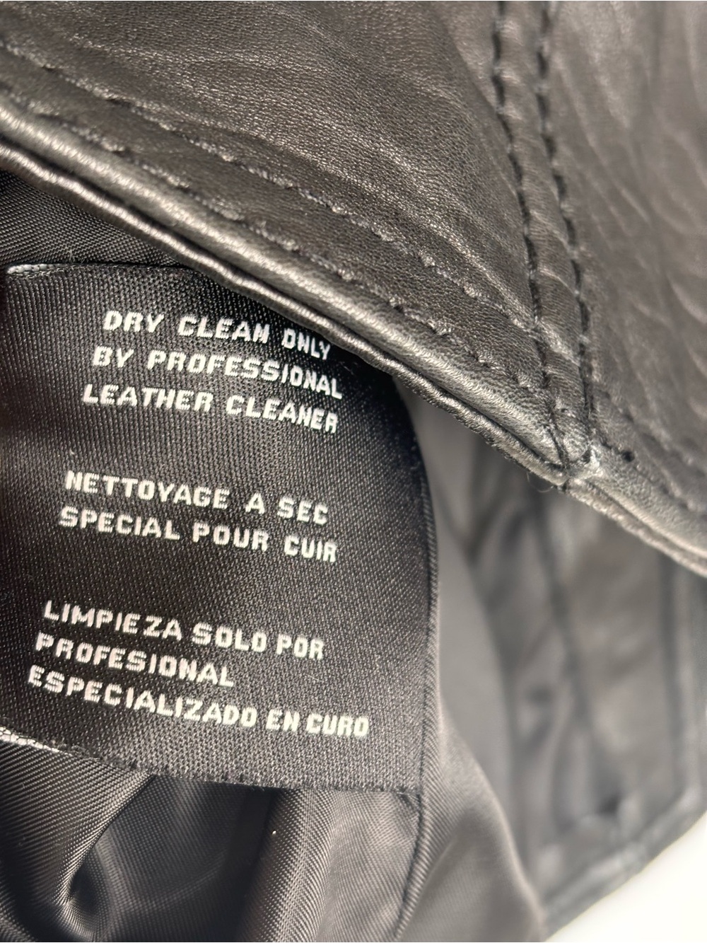 Michael Kors Black Leather Asymmetric Zip Moto Jacket M - Picture 5 of 11
